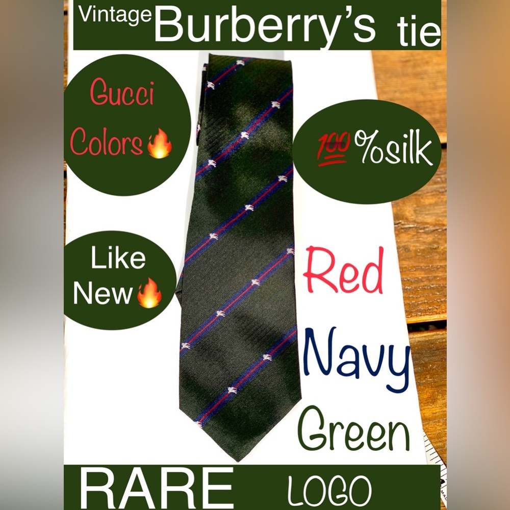 Mens Burberry’s Vintage Prorsum Silk Tie👔PRISTINE Condition🔥Gucci Colors🔥RARE - Picture 10 of 12